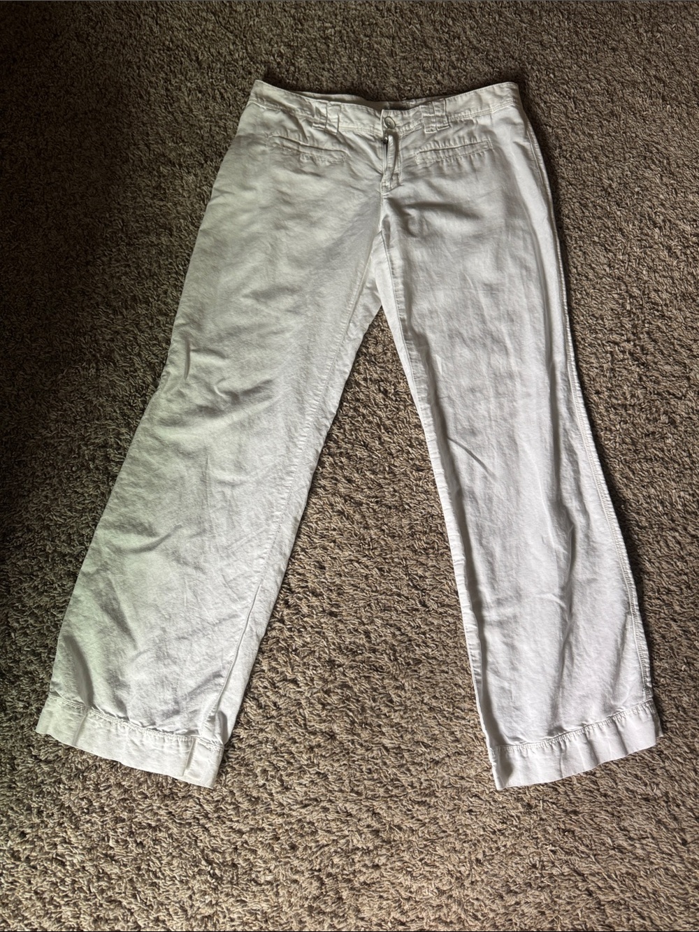 Straight-Leg White Women's Pants — Lightweight Casual Style